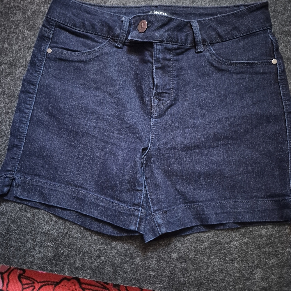 Dark Blue Denim Shorts